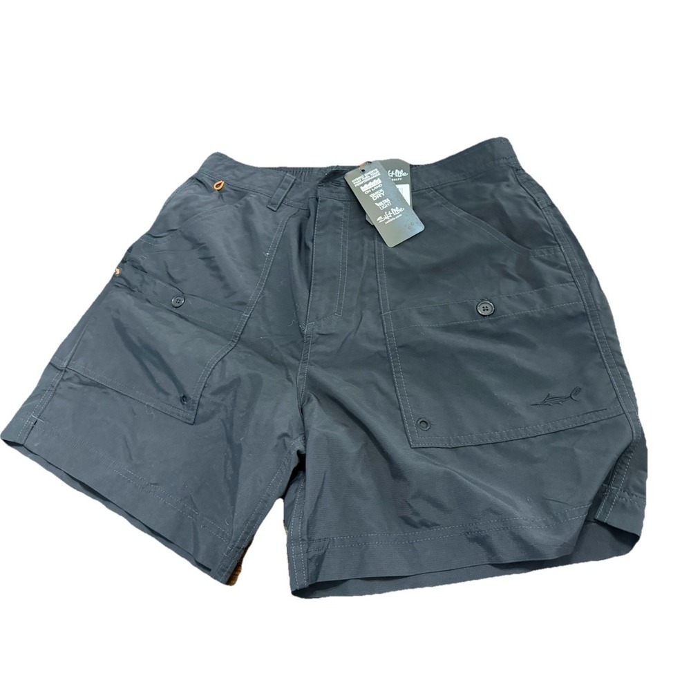 NWT Salt Life Large Boardwalk Hybrid Shorts Black SLM4013 Quick Dry Mens